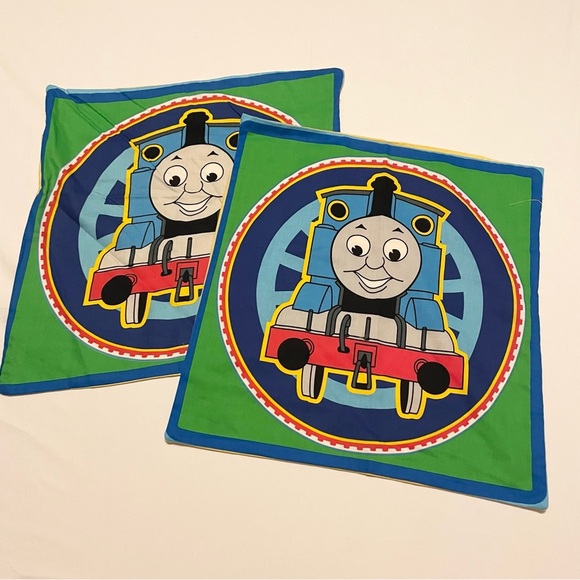 Thomas & Friends Pillowcases Homemade 16” x 15.5” Pillow Cases Lot of 2 - Picture 1 of 12